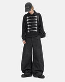 full body outfit with washed graphic polo and barrel jeans