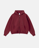 Vintage Washed Fleece Boxy Zip Hoodie | Inflation Streetwear INFLATION