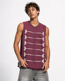 Embroidered Knit Tank Top | Inflation Streetwear