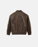 Minimalist PU Leather Zip Up Jacket | Inflation Streetwear