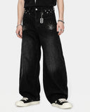 Distressed Eyelet Barrel Jeans | Inflation Streetwear INFLATION
