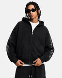 Vintage Punk Contrast Print Zip Hoodie | Inflation Streetwear