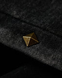 Dirty Washed Studded Boxy Zip Up Hoodie | Inflation Streetwear