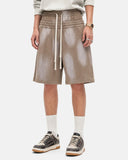 monkey washed double waist sweat shorts