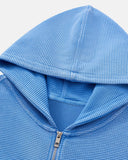 Vintage Washed Waffle Zip Up Hoodie | Inflation Streetwear