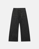 Cinch Back Raw Wide Leg Baggy Jeans | Inflation Streetwear INFLATION