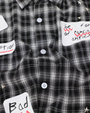 casual Y2K streetwear plaid shirt men