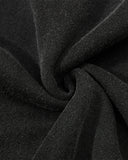 washed black heavyweight sweat fabric detail