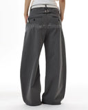 Pinstripe Cinch Back Tailored Pants | Inflation Streetwear INFLATION