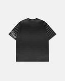Vintage Stripe Letter Print Short Sleeve Tee | Inflation Streetwear