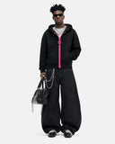 Contrast Chunky Zip Up Hoodie | Inflation Streetwear