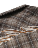 Plaid Script Embroidered Shirt | Inflation Streetwear INFLATION