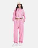 Washed Cropped Hoodie Tracksuit | Inflation Streetwear