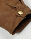 Horse Embroidery Suede Clasp Padded Jacket | Inflation Streetwear INFLATION