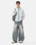 Contrast Chunky Zip Up Hoodie | Inflation Streetwear