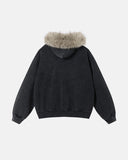 Faux Fur Collar Distressed Zip Up Hoodies | Inflation Streetwear INFLATION