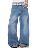 Cross Stud Bamboo Weave Baggy Jeans | Inflation Streetwear INFLATION