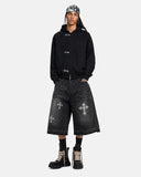 Metal Clasp Boxy Zip Up Hoodie | Inflation Streetwear