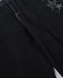 Star Rhinestone Denim Shorts | Inflation Streetwear INFLATION