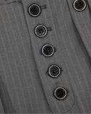 Pinstripe Buttons Barrel Suit Pants | Inflation Streetwear INFLATION