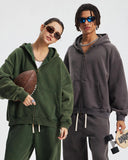 Boxy Fit Acid Washed Fleece Zip Up Hoodies | Inflation Streetwear INFLATION