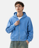 Vintage Washed Waffle Zip Up Hoodie | Inflation Streetwear