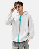 Contrast Chunky Zip Up Hoodie | Inflation Streetwear