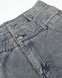 Rhinestone Cross Double Waist Denim Jorts | Inflation Streetwear INFLATION