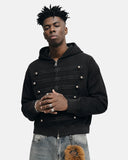 Military Style Zip Up Hoodie | Inflation Streetwear