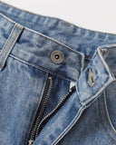 Ripped Mid-Length Washed Denim Shorts | Inflation Streetwear INFLATION