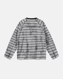 Dirty Dye Stripe Raglan Long Sleeve Tee | Inflation Streetwear