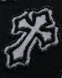 Distressed Cross Graphic Knit Sweater | Inflation Streetwear