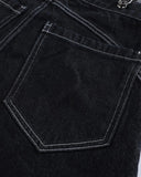 Asymmetric Buckle Denim Overalls Jeans | Inflation Streetwear INFLATION