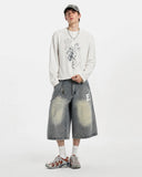Graphic Henley Neck Drop-Shoulder T-Shirt | Inflation Streetwear