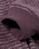 Fuzzy Stripe Boxy Zip Up Hoodie | Inflation Streetwear