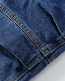 Faux Fur Padded Boxy Denim Jacket | Inflation Streetwear