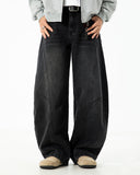 Curved Seam Deconstructed Barrel Jeans | Inflation Streetwear INFLATION