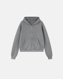 Vintage Washed Waffle Zip Up Hoodie | Inflation Streetwear