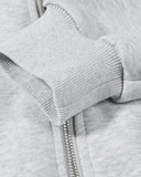 Script Graphic Boxy Zip Up Hoodie | Inflation Streetwear