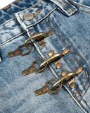 Acid Washed Whisker Clasp Barrel Jeans | Inflation Streetwear INFLATION