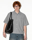 Boxy Striped Short-Sleeve Shirt | Inflation Streetwear INFLATION
