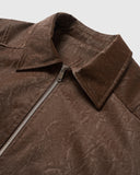 Minimalist PU Leather Zip Up Jacket | Inflation Streetwear