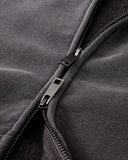 Monkey Washed Fleece Boxy Zip Up Hoodie | Inflation Streetwear