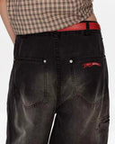 Retro Washed Wide-Leg Jeans | Inflation Streetwear INFLATION