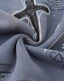 Graffiti Print Acid Washed Fleece Hoodies | Inflation Streetwear INFLATION