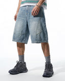 Structured Washed Denim Shorts | Inflation Streetwear INFLATION