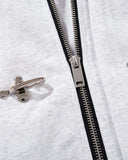 Hoodie toggle button closure closeup