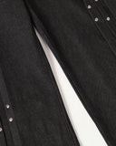 Studded Deconstructed Flared Baggy Jeans | Inflation Streetwear INFLATION