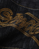 Embroidered Raw Baggy Jeans | Inflation Streetwear INFLATION