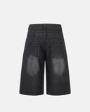 Rhinestone Cross Double Waist Denim Jorts | Inflation Streetwear INFLATION